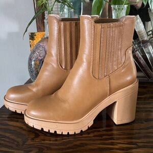 Tan Leather Ankle Boots